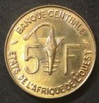 Западноафриканский Союз 1968 г. • KM# 2a • 5 франков • голова антилопы • регулярный выпуск • MS BU Люкс!