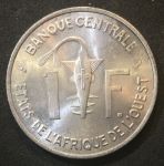 Западноафриканский Союз 1975 г. • KM# 3.1 • 1 франк • голова антилопы • регулярный выпуск • MS BU