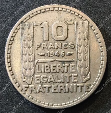 Франция 1946г. KM# 908.1 • 10 франков • XF-XF+