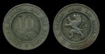 Бельгия 1861 г. • KM# 22 • 10 сантимов • "Des Belges" • регулярный выпуск • +/- XF ( кат. - $15 )