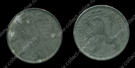 Бельгия 1942-1946 гг. • KM# 128 • 1 франк • "Belgie-Belgique" • регулярный выпуск • VF-XF
