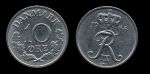 Дания 1963-1971 г. • KM# 849.1 • 10 эре • королевская монограмма • регулярный выпуск • AU - UNC