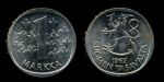 Финляндия 1964 г. S • KM# 49 • 1 марка • финский лев • серебро • регулярный выпуск(первый год) • MS BU