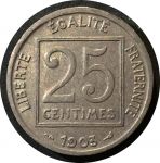 Франция 1903 г. • KM# 855 • 25 сантимов • регулярный выпуск(год-тип) • +/- XF
