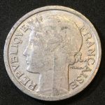 Франция 1941-1959 гг. • KM# 885a.1 • 1 франк • Марианна • регулярный выпуск • +/- VF
