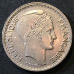 Франция 1948 г. B • KM# 909.2 • 10 франков • (большая голова) • регулярный выпуск • XF-AU