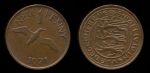 Гернси 1971 г. KM# 21 • 1 нов. пенни • герб острова • альбатрос • регулярный выпуск • UNC