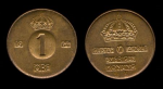 ШВЕЦИЯ 1952-71гг. KM# 820 / 1 ОРЕ / XF-AU