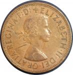 Великобритания 1964 г. • KM# 897 • 1 пенни • Елизавета II • регулярный выпуск • XF-