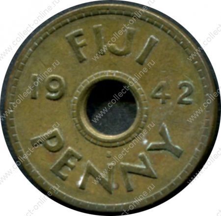Фиджи 1942 г. S • KM# 7a • 1 пенни • регулярный выпуск • XF