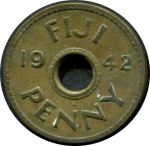 Фиджи 1942 г. S • KM# 7a • 1 пенни • регулярный выпуск • XF