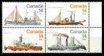 Канада 1978 г. • SC# 776-9a • 14 c.(4) • Парусные корабли • полн. серия • кв.блок • MNH OG VF