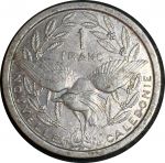 Новая Каледония 1949 г. • KM# 2 • 1 франк • птица Кагу • регулярный выпуск • BU