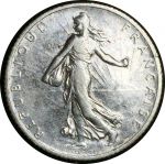 Франция 1917 г. KM# 844.1 • 1 франк • "Марианна"-сеятельница • серебро • регулярный выпуск • XF-AU