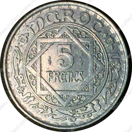 Марокко 1951 г. • KM# 48 • 5 франков • регулярный выпуск • BU-