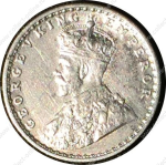Британская Индия 1917 г. • KM# 515 • 2 анны • Георг V • серебро • регулярный выпуск • XF+