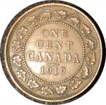 Канада 1919 г. • KM# 21 • 1 цент • Георг V • регулярный выпуск • XF+