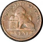 Бельгия 1870 г. • KM# 35.1 • 2 сантима • Бельгийский лев • регулярный выпуск • F