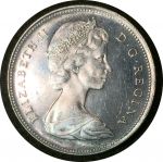 Канада 1966 г. • KM# 64.1 • 1 доллар • Елизавета II • пирога • регулярный выпуск • MS BU
