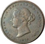 Джерси 1870 г. • KM# 4 • 1/26 шиллинга • королева Виктория • XF ( кат. - $35 )