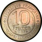 Франция 1987 г. • KM# 961 • 10 франков • 1000-летие коронации Гуго Капета • памятный выпуск • BU-