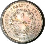 Франция 1992 г. • KM# 1004.1 • 1 франк • 200-летие Республики • памятный выпуск • MS BU Люкс!