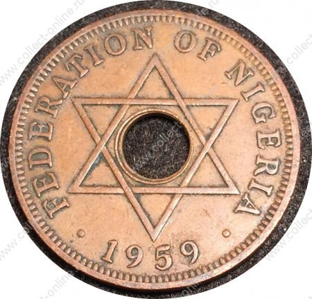 Нигерия 1959 г. • KM# 2 • 1 пенни • регулярный выпуск • XF+