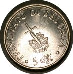 Италия • Княжество Себорга 1996 г. • 5 чентезимо • князь Джорджо I • территориальный выпуск • MS BU