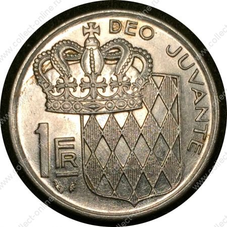 Монако 1978 г. KM# 140 • 1 франк • Ренье III • герб княжества • регулярный выпуск • BU-