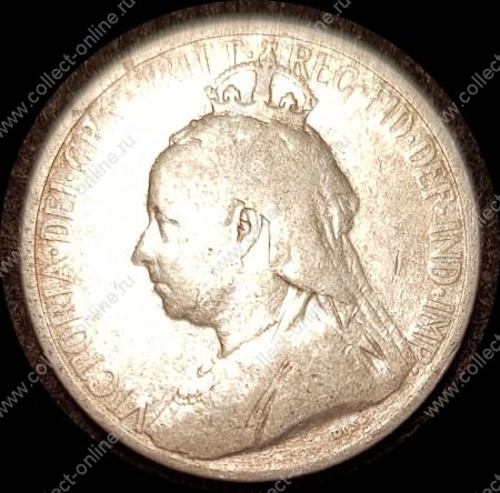 Кипр 1901 г. KM# 6 • 9 пиастров • королева Виктория • серебро • регулярный выпуск • F