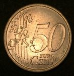 Италия 2002 г. KM# 215 • 50 евроцентов • Марк Аврелий • регулярный выпуск • BU