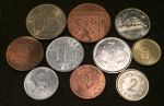 Иностранные монеты • набор 10 разных без обращения • MS BU