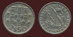 Португалия 1965 г. • KM# 591 • 5 эскудо • парусник • регулярный выпуск • XF+ ( кат. - $5 )