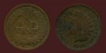 США 1865 г. • KM# 90a • 1 цент • "Индеец" • регулярный выпуск • F-