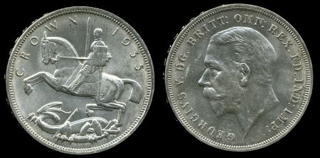 Великобритания 1935 г. • KM# 842 • крона • Георг V • регулярный выпуск • MS BU ( кат. - $50+ )