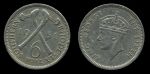 Южная Родезия 1951 г. • KM# 21 • 6 пенсов • Георг VI • регулярный выпуск • XF ( кат.- $6 ) 