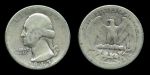 США 1943 г. • KM# 164 • квотер (25 центов) • Джордж Вашингтон • серебро • регулярный выпуск • F-VF