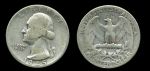 США 1945 г. • KM# 164 • квотер (25 центов) • (серебро) • Джордж Вашингтон • регулярный выпуск • VF - XF