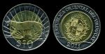 Уругвай 2011 г. • KM# 134 • 10 песо • герб • пума • регулярный выпуск • MS BU