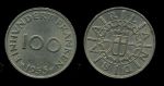 Саар 1955 г. • KM# 4 • 100 франков • герб Саара • регулярный выпуск • MS BU ( кат.- $25 )