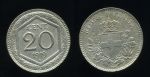 Италия 1919 г. R • KM# 58 • 20 чентезимо • герб Савойи • регулярный выпуск • XF+ ( кат. - $10+ )