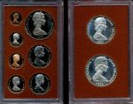 Кука о-ва 1973 г. • KM# 1-7,9-10 • 1 цент - 7.5 долларов • большой годовой набор 9 монет • Елизавета II • регулярный выпуск • MS BU пруф (box)