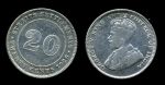 Стрейтс-Сетлментс 1926 г. • KM# 30b • 20 центов • Георг V • серебро • регулярный выпуск • XF- 