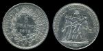 Франция 1873 г. A(Париж) • KM# 820.1 • 5 франков • Геркулес и девы • серебро • регулярный выпуск • AU