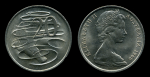 Австралия 1966 г. • KM# 66 • 20 центов • Елизавета II • утконос • регулярный выпуск • MS BU (кат. - $45 )