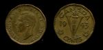 Канада 1943 г. • KM# 40 • 5 центов • сплав томпак • Георг VI • символ Победы • регулярный выпуск • BU ( кат.- $ 12,00 )
