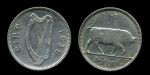 Ирландия 1939 г. • KM# 6 • 1 шиллинг • бык • серебро • регулярный выпуск • XF