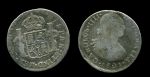 Боливия 1801 г. • KM# 71 • 2 реала • Карл III • серебро • регулярный выпуск • F