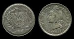Доминикана 1944 г. • KM# 21 • ½ песо • регулярный выпуск • серебро • XF- ( кат. - $100 ) ®