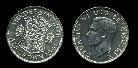 Великобритания 1941 г. • KM# 856 • полкроны • Георг VI • регулярный выпуск • MS BU ( кат.- $20+ )